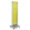 Azar Displays Two-Sided Pegboard Floor Display w/ Two C-Channel Sides on a Revolving Wheeled Base. 700258-YEL - alternate 1